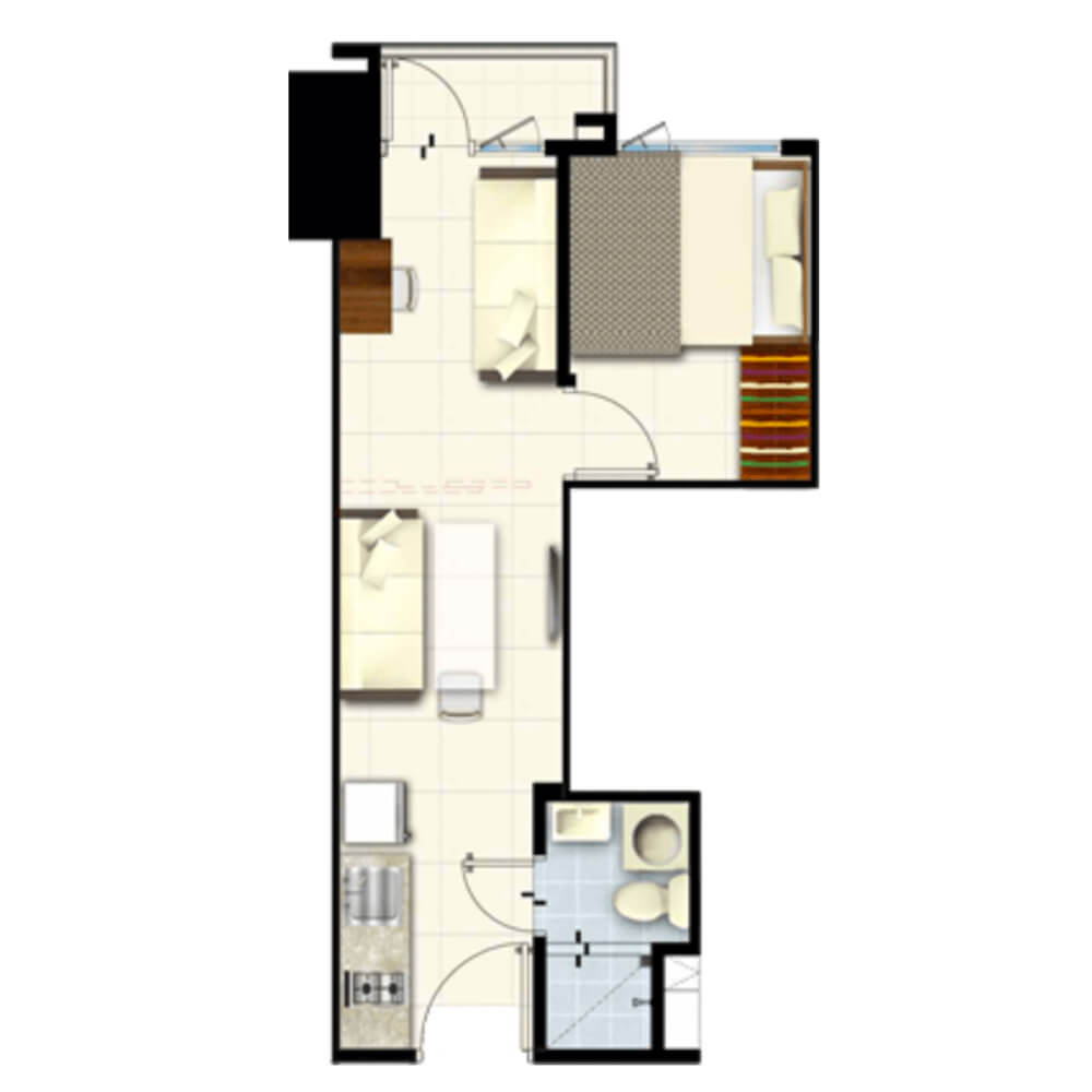 Family Suite A with balcony ±24.20 sqm